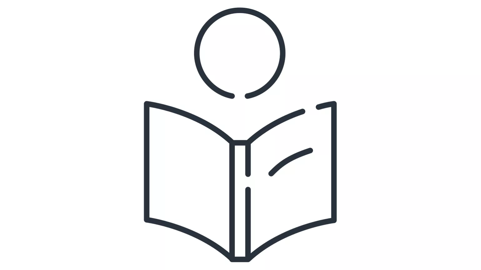 Icon book reading