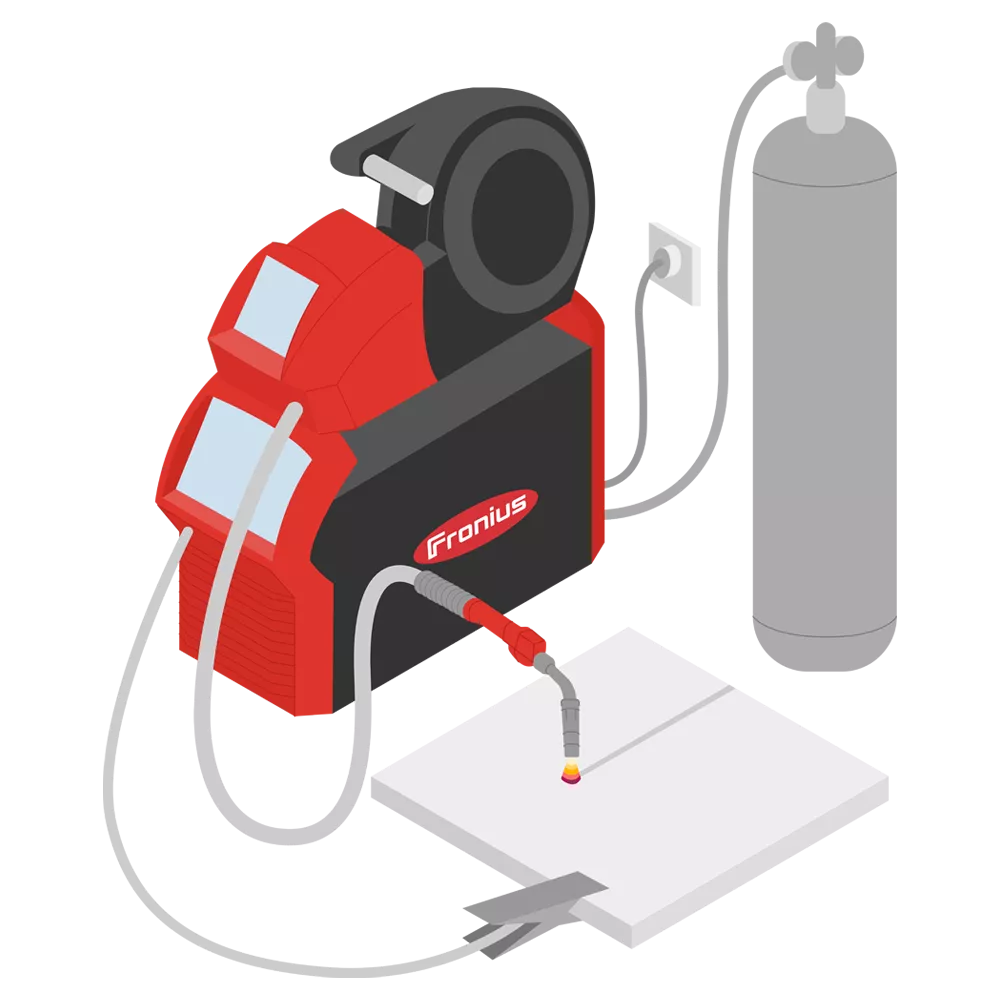 Illustration of MIG/MAG welding process