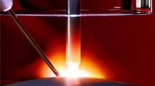 Welding arc close-up